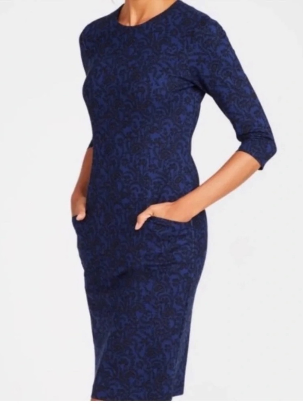 J. McLaughlin Catalyst Paisley dress Black & Blue - size XS